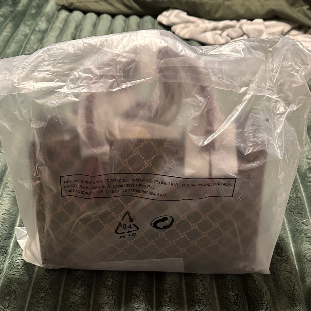 Nine West Burgundy & Brown Logo Satchel with Detachable Strap - Picture 5 of 8